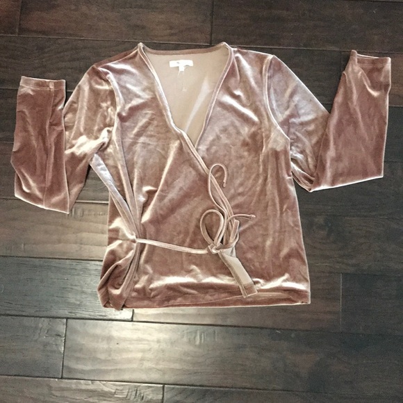 NWOT Madewell Velvet Ballet Wrap Top Size XL - Picture 1 of 8
